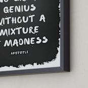 "Mixture of Madness" - Art Print in Black by Gray Star Design - Frame Close-up