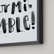 "Formidable" - Art Print in Black and white by Lulaloo - Frame Close-up