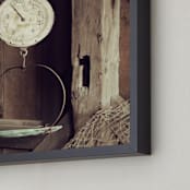 "Nautical Scale" - Art Print in Barnwood Brown by Gray Star Design - Frame Close-up