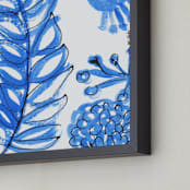 "floral" - Art Print in Vintage Blue by CAROLINA LEONI - Frame Close-up