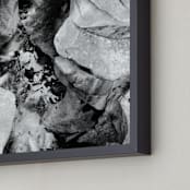 "Rock Formations 2" - Art Print in Black & White by Monica Cheng - Frame Close-up