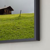 "Alpine Morning" - Art Print in fresh summer grass by Giulia Doyle - Frame Close-up