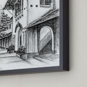 "My high school" - Art Print in Sketchy by Tung Tram - Frame Close-up