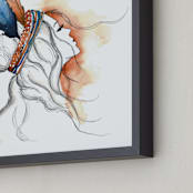 "The Free Spirit" - Art Print in Burnt Orange by Kelsey McNatt - Frame Close-up