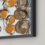 "Circle Strands" - Art Print in Orange Juice by Deborah Velasquez - Frame Close-up
