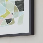 "Pathways" - Art Print in Celery by Kelly Nasuta - Frame Close-up