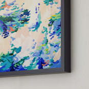"Floating" - Art Print in Delicate Blue by Katie Craig - Frame Close-up