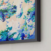 "Floating" - Art Print in Delicate Blue by Katie Craig - Frame Close-up