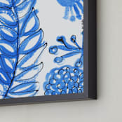 "floral" - Art Print in Vintage Blue by CAROLINA LEONI - Frame Close-up