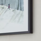 "Snowy Evening" - Art Print in snow grey by Lulaloo - Frame Close-up