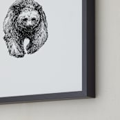 "Grand Ours" - Art Print in Black by IMG_101 - Frame Close-up