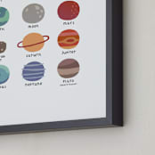 "Our Solar System" - Art Print in Muted Jewel Tones by McKenna Sato - Frame Close-up