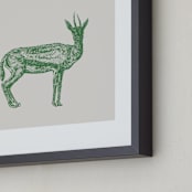 "the Gazelle" - Art Print in Grass by IMG_101 - Frame Close-up