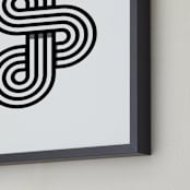 "Inner Looped" - Art Print in Black Line by Nathan Poland - Frame Close-up