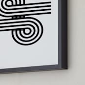 "Right Or Left" - Art Print in Black Line by Nathan Poland - Frame Close-up