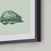 "The Hedgehog" - Art Print in mint by IMG_101 - Frame Close-up