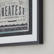 "My Greatest Adventure" - Art Print in Sea by Lori Wemple - Frame Close-up