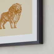 "the Lion" - Art Print in golden rod by IMG_101 - Frame Close-up