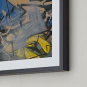 "The Definition of Series 3" - Art Print in Brillant Blue and Green by Angela Simeone - Frame Close-up