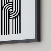 "Coming And Going" - Art Print in Black Line by Nathan Poland - Frame Close-up