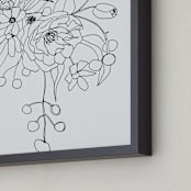 "Summer Bouquet, Ink" - Art Print in Ivory Paper by Nicole Simms - Frame Close-up