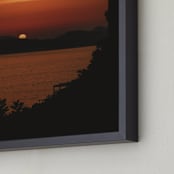 "Light Off, Light On" - Art Print in Sunset Orange by Rasa Puzinaite - Frame Close-up