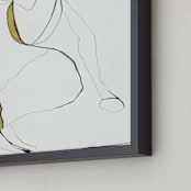"Follow You" - Art Print in Gold by Amy Moen - Frame Close-up