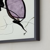 "Last Breath " - Art Print in Lilac by Amy Moen - Frame Close-up