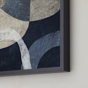"Arched Assembly II" - Art Print in Indigo Deep by Tanya Lee Design - Frame Close-up
