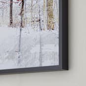 "Trees In Winter" - Art Print in Winter White by Andy Mars - Frame Close-up