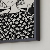 "A girl called Alice" - Art Print in Midnight Black by Lee-Anne Schmidt - Frame Close-up