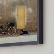 "Island Dog" - Art Print in Yellow Door by Kate Baird - Frame Close-up