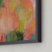 "Homegrown Abstract" - Art Print in Peach by Stacy Kron - Frame Close-up