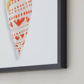 "Modern Junonia Shell" - Art Print in red ochre by Artsy Canvas Girl Designs - Frame Close-up