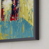 "A Walk In The Gallery" - Art Print in Red by Andy Mars - Frame Close-up