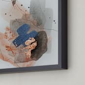 "Divide #3" - Art Print in glacial blue by Christine Olmstead - Frame Close-up