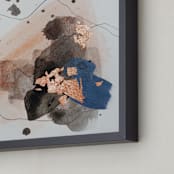 "Divide #4" - Art Print in glacial blue by Christine Olmstead - Frame Close-up