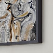 "Two Bodies" - Art Print in Charcoal by Allison Belolan - Frame Close-up