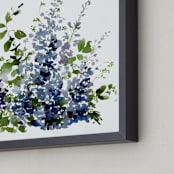 "Delphinium Sapphire" - Art Print in Blanc by Leah Bisch - Frame Close-up