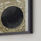 "Journey of the Souls" - Art Print in Vintage Gold by Faiza Khan - Frame Close-up