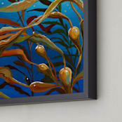 "Sea Sway" - Art Print in Sea Blue by BROOK PAGE - Frame Close-up