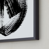 "Circle Around" - Art Print in Jet by MinimalType - Frame Close-up