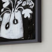 "Greiysh vase" - Art Print in greyish blue by Bethania Lima - Frame Close-up