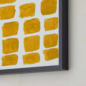 "American Cheese" - Art Print in American Cheese Yellow by Nicole Winn - Frame Close-up