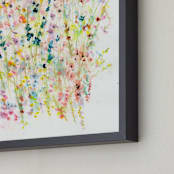 "Gathering Wildflowers" - Art Print in Goldenrod by Lindsay Megahed - Frame Close-up