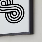 "Figure Eight" - Art Print in Black Line by Nathan Poland - Frame Close-up