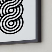"Triple Loop" - Art Print in Black Line by Nathan Poland - Frame Close-up