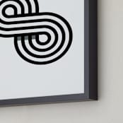 "Figure Eight" - Art Print in Black Line by Nathan Poland - Frame Close-up