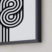 "Up Or Down" - Art Print in Black Line by Nathan Poland - Frame Close-up