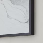 "Hippo sketch" - Art Print in mist gray by Tracy Ann - Frame Close-up